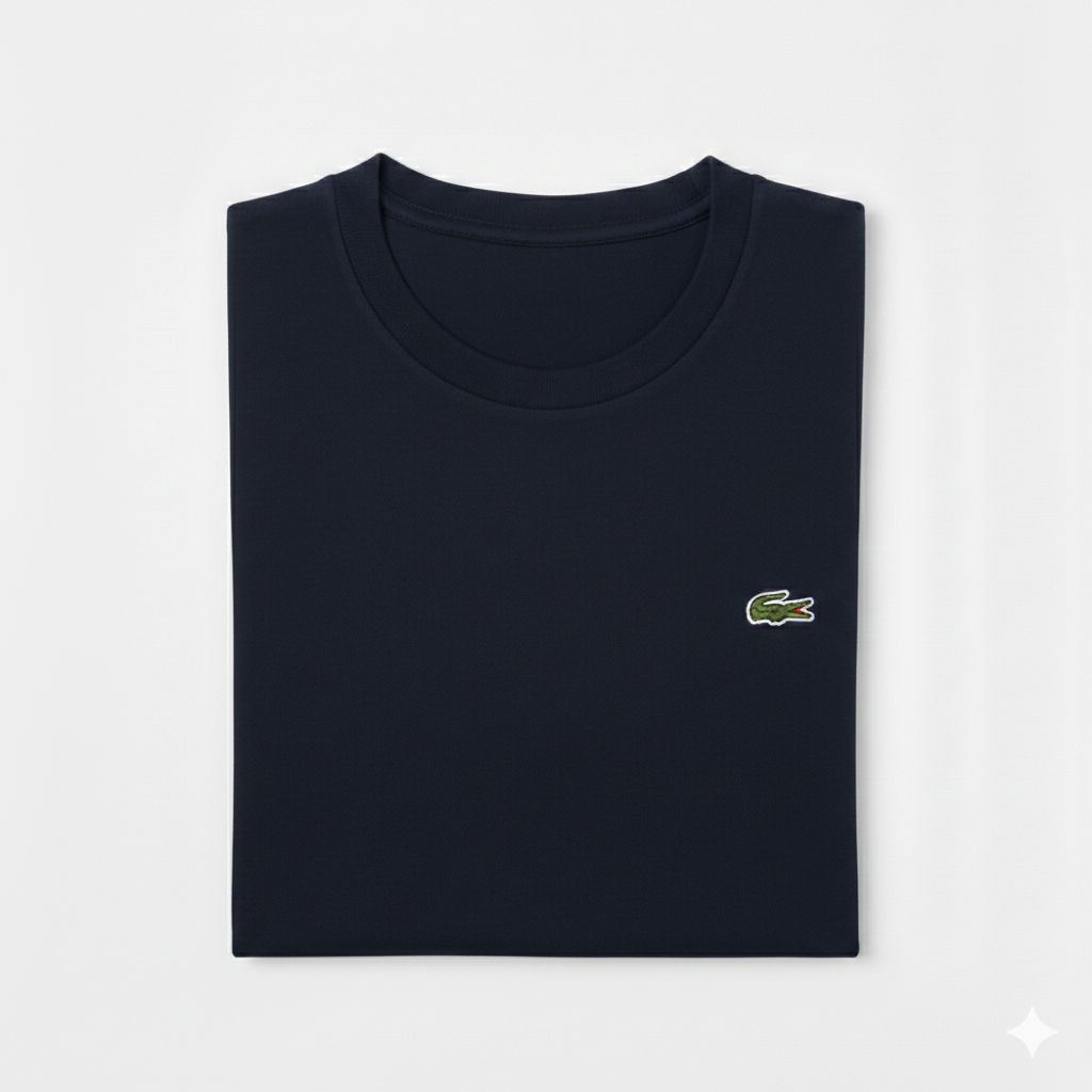 REMERA BASICA CLASICA - AZUL MARINO - LOGO TRADICIONAL - LC