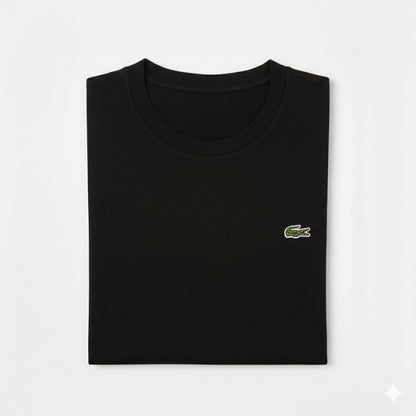 REMERA BASICA CLASICA - NEGRO - LOGO TRADICIONAL - LC