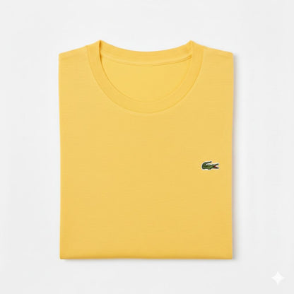 REMERA BASICA CLASICA - AMARILLO - LOGO TRADICIONAL - LC