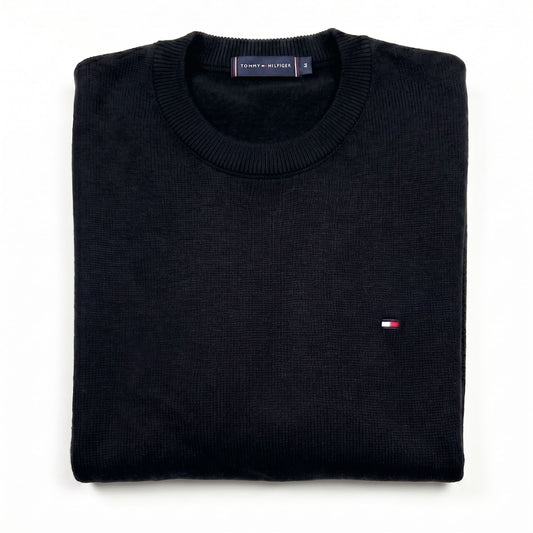 SUETER DE HILO - NEGRO - TEXTURIZADO TH