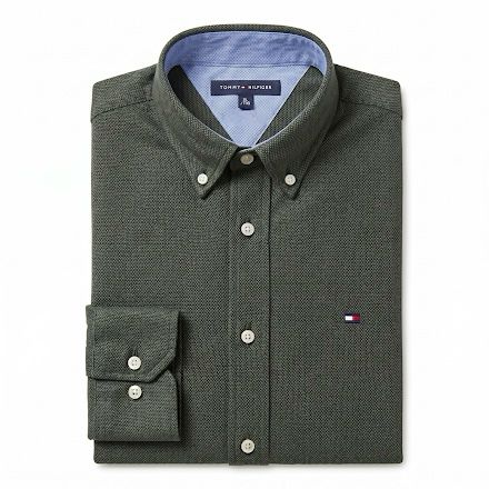 CAMISA OXFORD -  VERDE MUSGO - LOGO COLORIDO TRADICIONAL TH