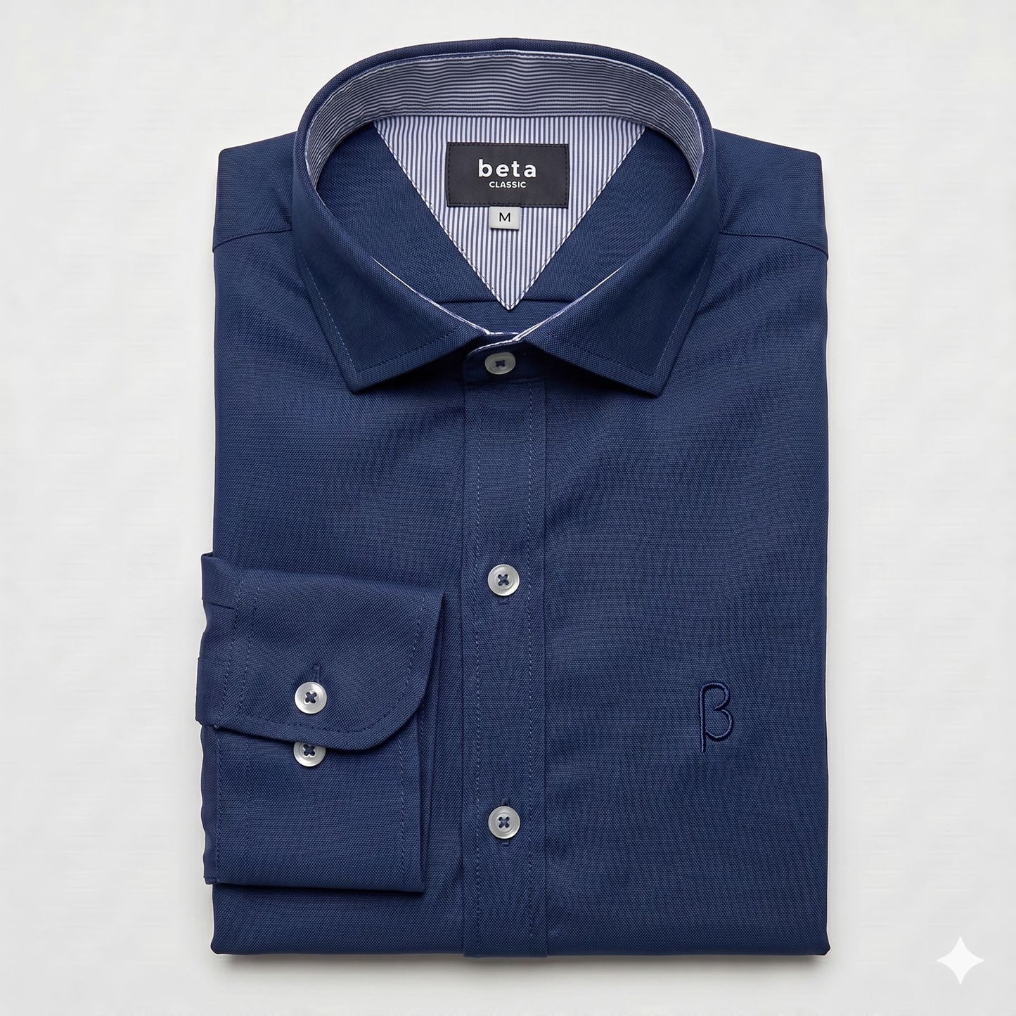 CAMISA OXFORD AZUL MARINO - BETA CLASSIC