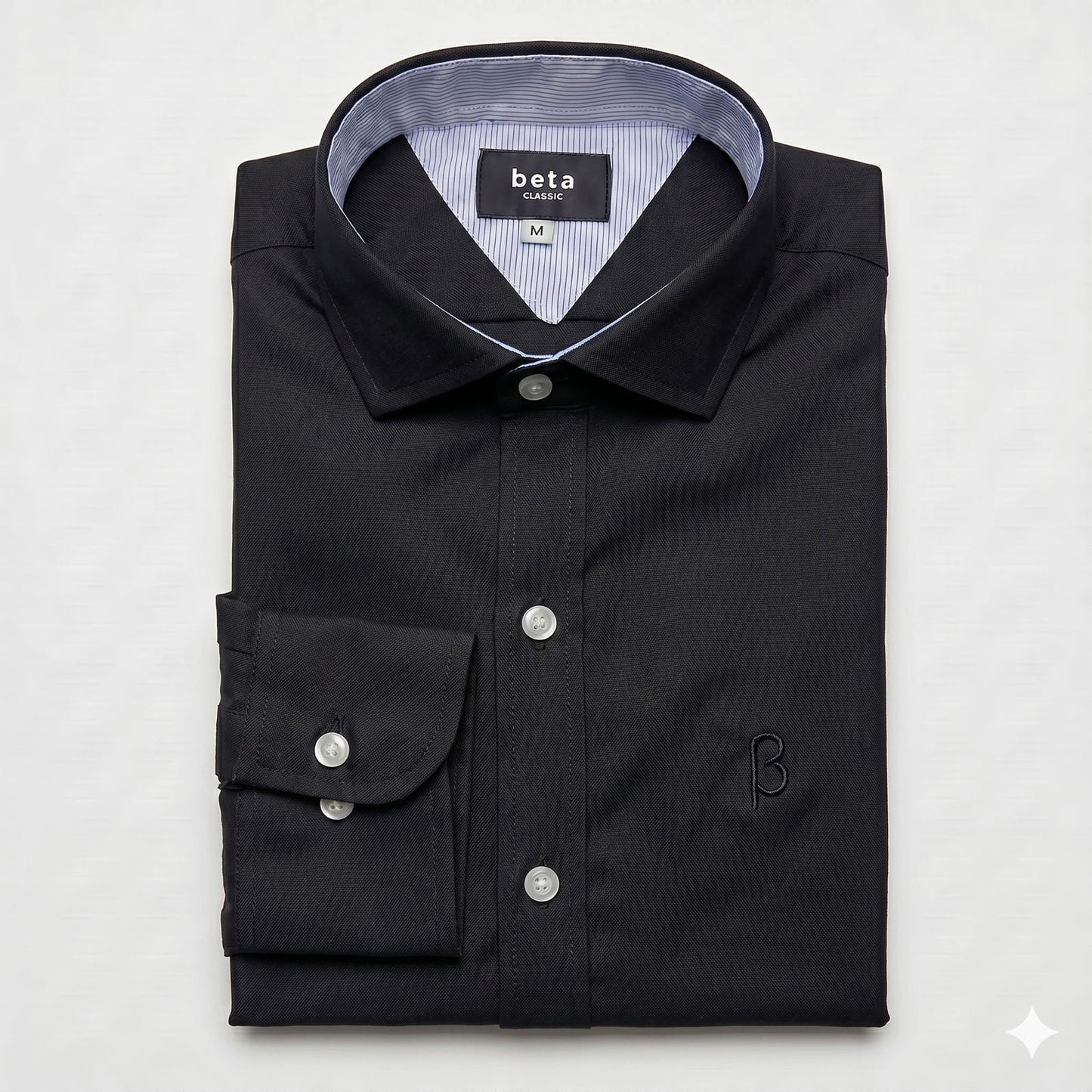 CAMISA OXFORD NEGRO - BETA CLASSIC